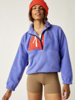 Free People Hit The Slopes Pullover- Blue Retro Combo