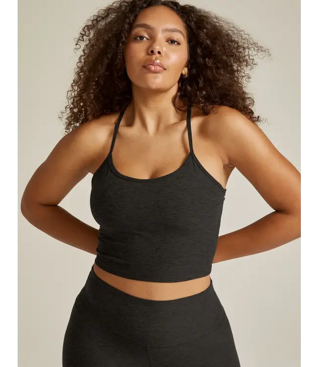 Spacedye Slim Racerback Cropped Tank- Darkest Knight