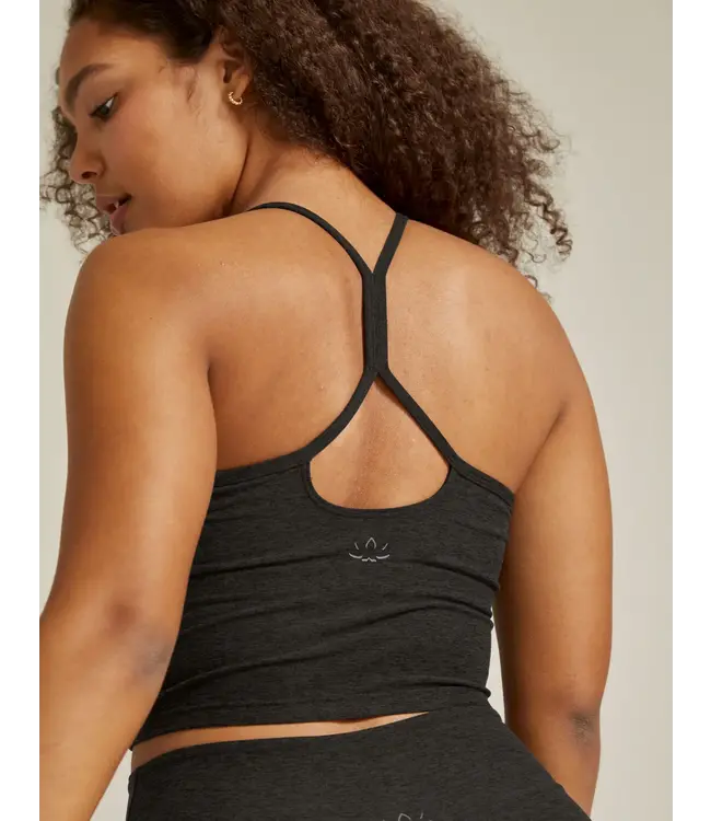 Spacedye Slim Racerback Cropped Tank- Darkest Knight