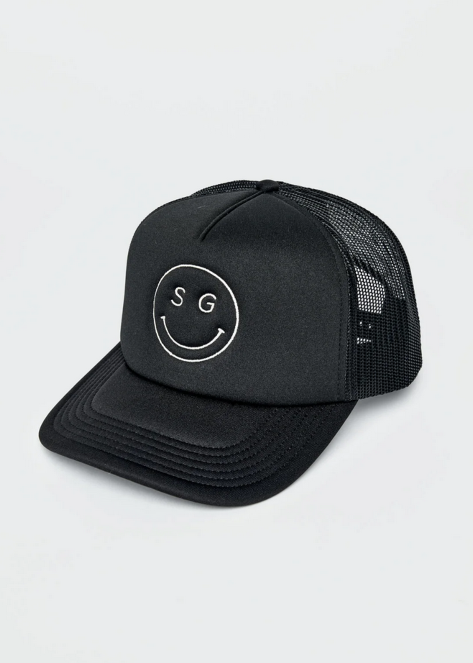 Spiritual Gangster SG Smiley Trucker Hat- Black