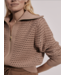 Varley eloise full zip knit- warm taupe