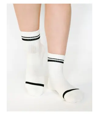 Varsity Ankle Grip Sock- White