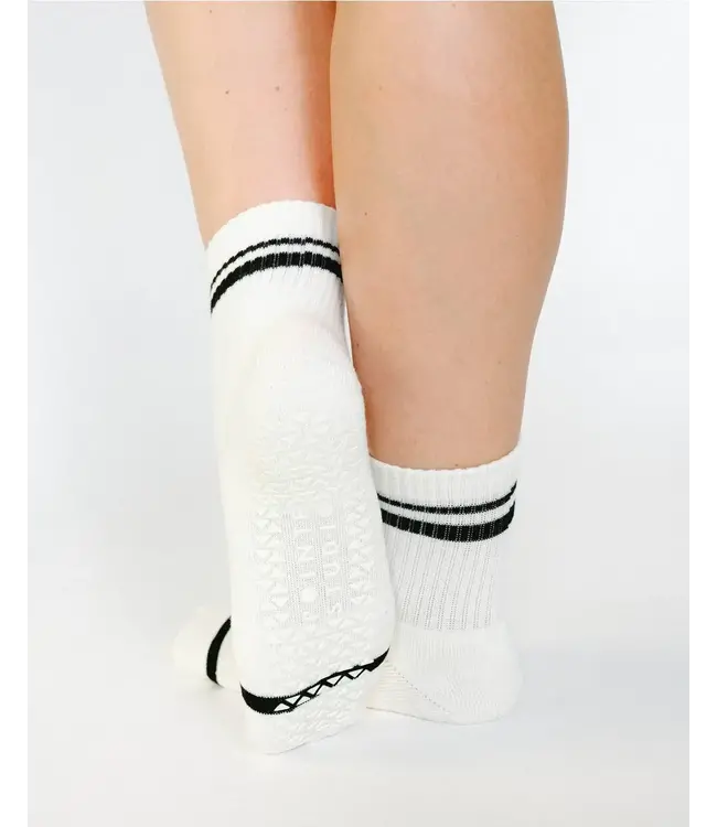 Varsity Ankle Grip Sock- White