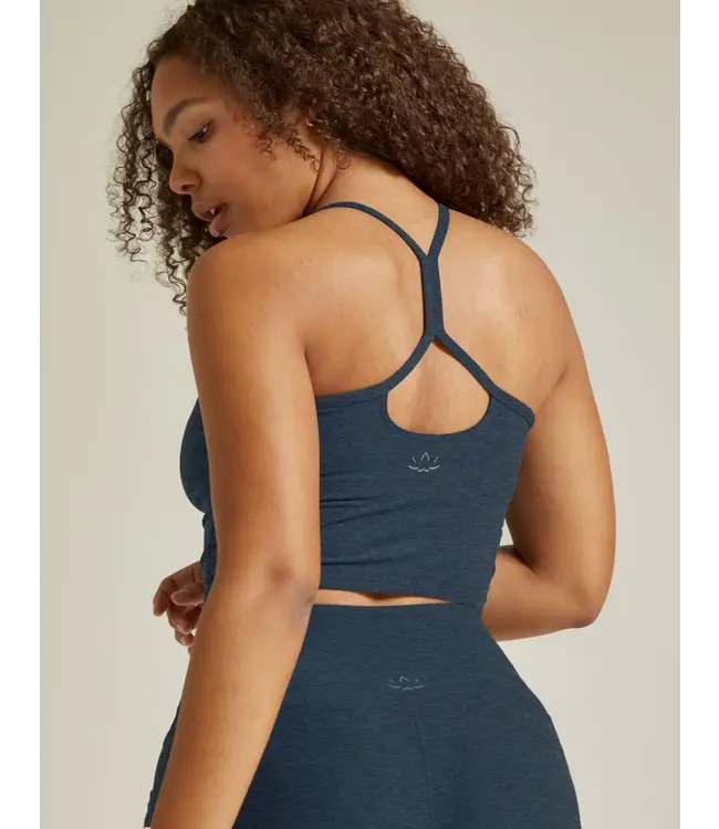 Spacedye Slim Racerback Cropped Tank- Nocturnal Navy