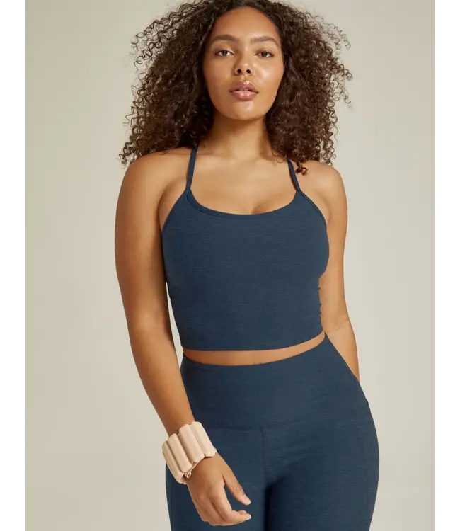 Spacedye Slim Racerback Cropped Tank- Nocturnal Navy