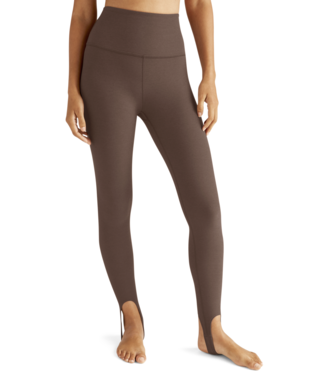 Beyond Yoga SPACEDYE WELL ROUNDED STIRRUP LEGGING- TRUFFLE HEATHER