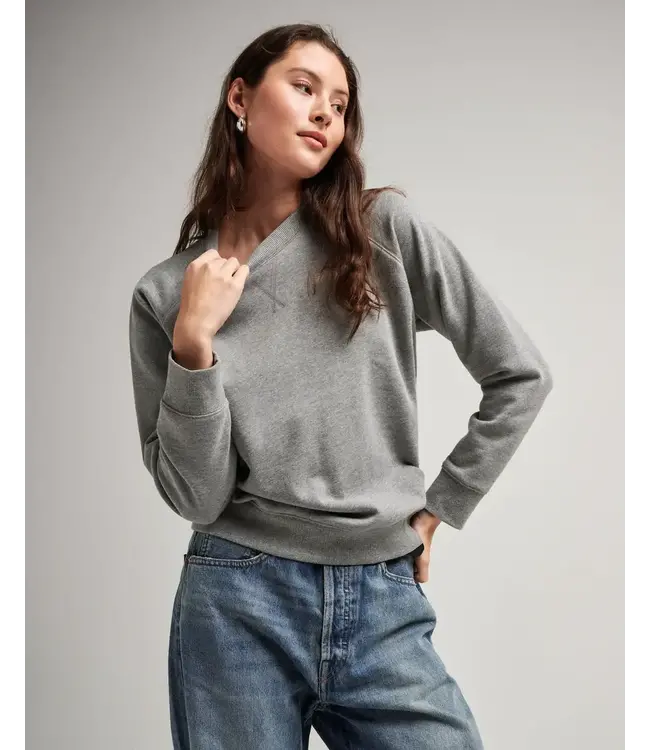 Recycled Fleece Sweatshirt- Heather Grey