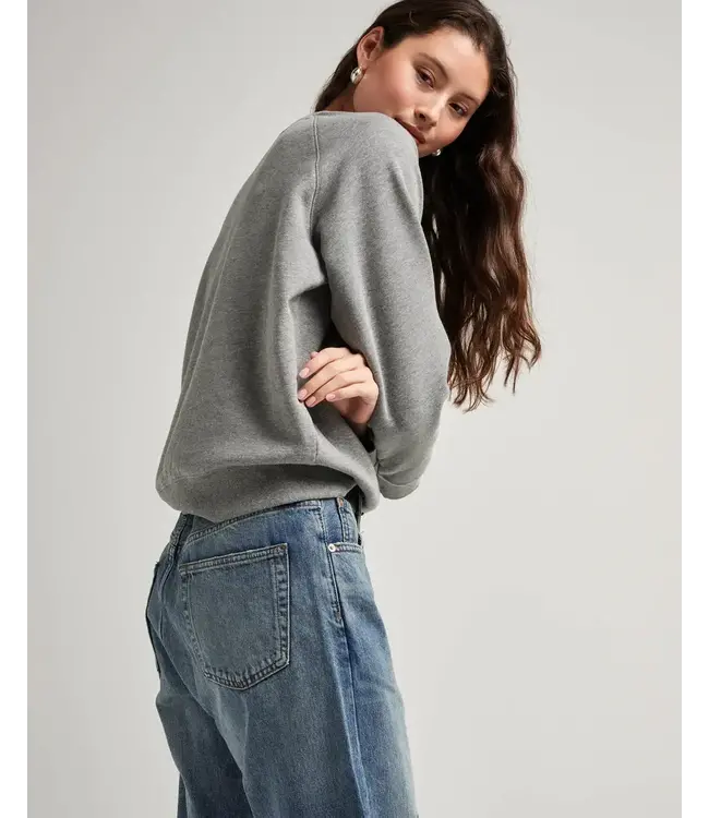 Recycled Fleece Sweatshirt- Heather Grey