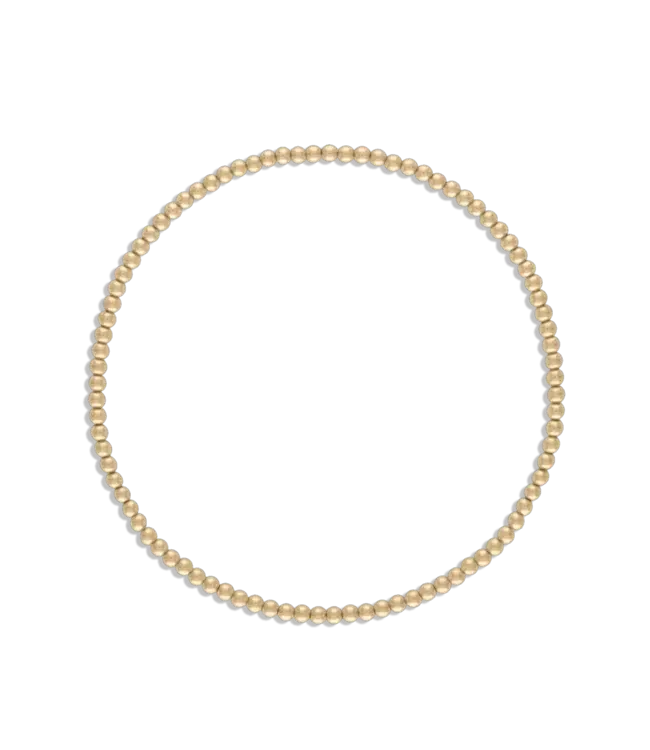 Alexa Leigh 2MM Ball Bracelet- Yellow Gold 6.5"