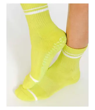 Varsity Ankle Grip Sock- Lime