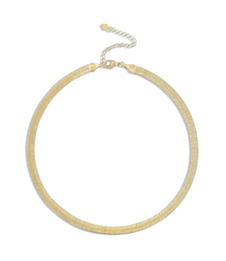 Alexa Leigh Chunky Snake Necklace- Yellow Gold 14"-16"