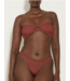 Gloria Bikini With Tonal Hoops- Metallic Rosewood