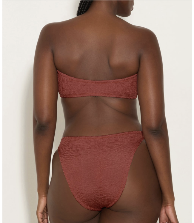 Gloria Bikini With Tonal Hoops- Metallic Rosewood