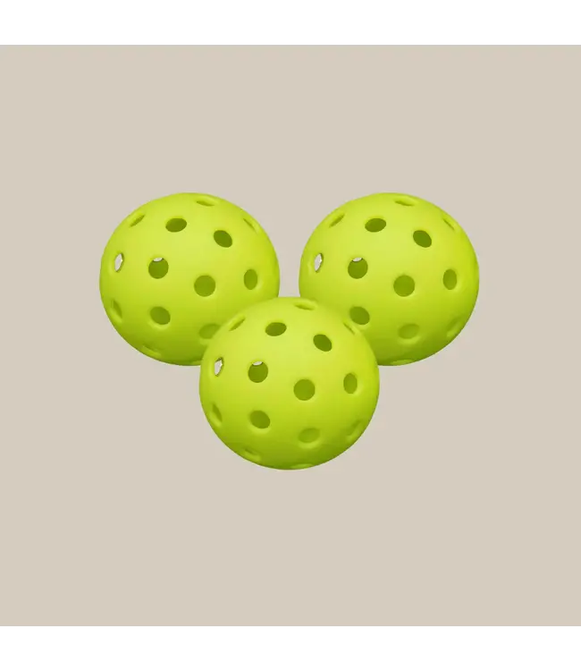 Green Hybrid Pickleballs- Set of 3