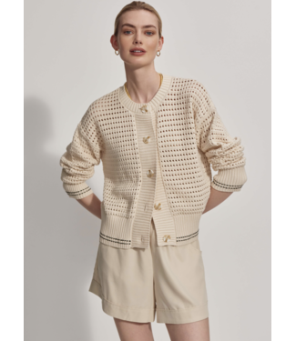 Varley kris relaxed fit knit jacket- birch