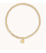 Alexa Leigh Sideways Heart Bracelet- yellow gold 6.5"