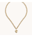 Alexa Leigh Puff Love Necklace- yellow gold 18"