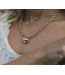 Alexa Leigh Puff Love Necklace- yellow gold 18"