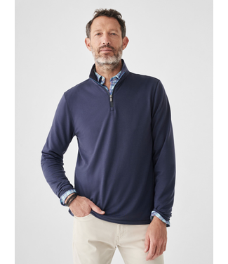 Faherty Brand movement quarter zip- blue nights