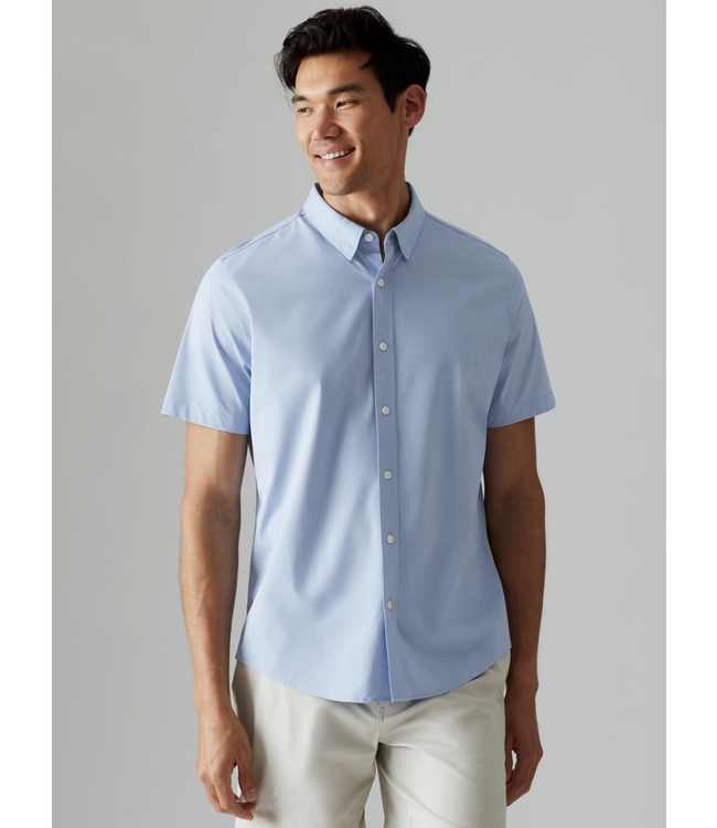 Commuter Short Sleeve Button Down- Blue