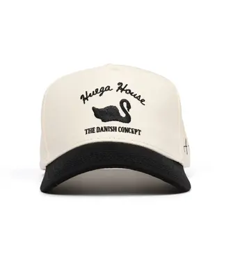 Huega House Vintage Swan- Black & Natural Hat