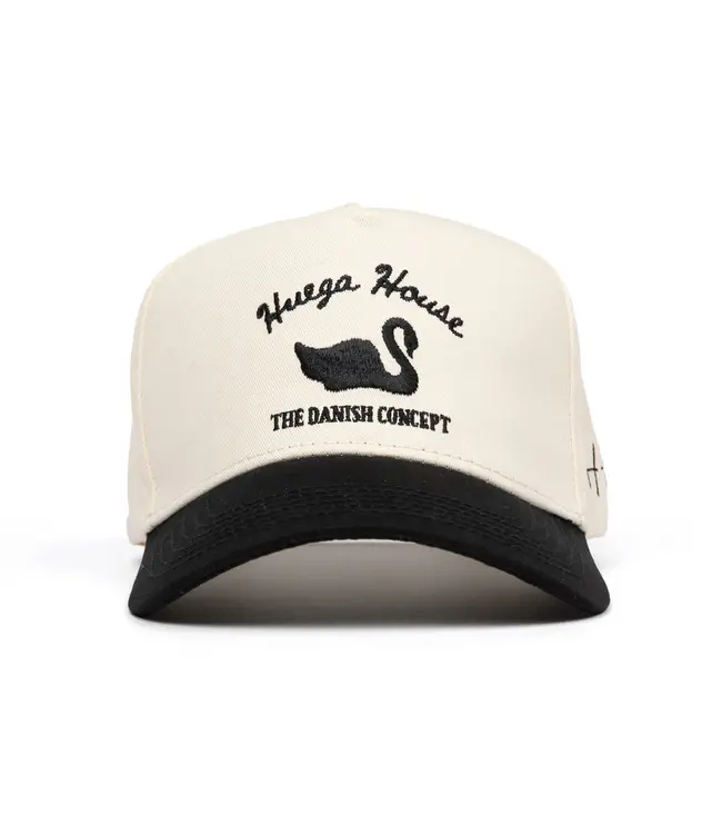 Vintage Swan- Black & Natural Hat