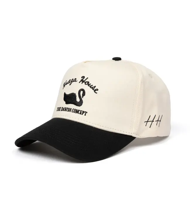 Vintage Swan- Black & Natural Hat