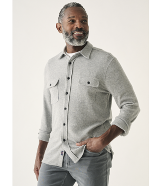 Faherty Brand Legend Sweater Shirt- Fossil Grey Twill