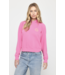 sun smiley harper crop hoodie- wildflower pink