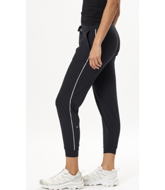 Splits59 AIRWEIGHT JOGGER 7/8 WITH PIPING- Black/White