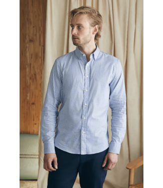 Faherty Brand The Movement Shirt- Light Blue Gingham