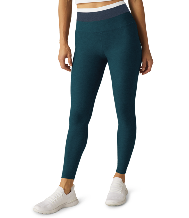 Spacedye Horizon Colorblock Midi Legging- Majestic Blue