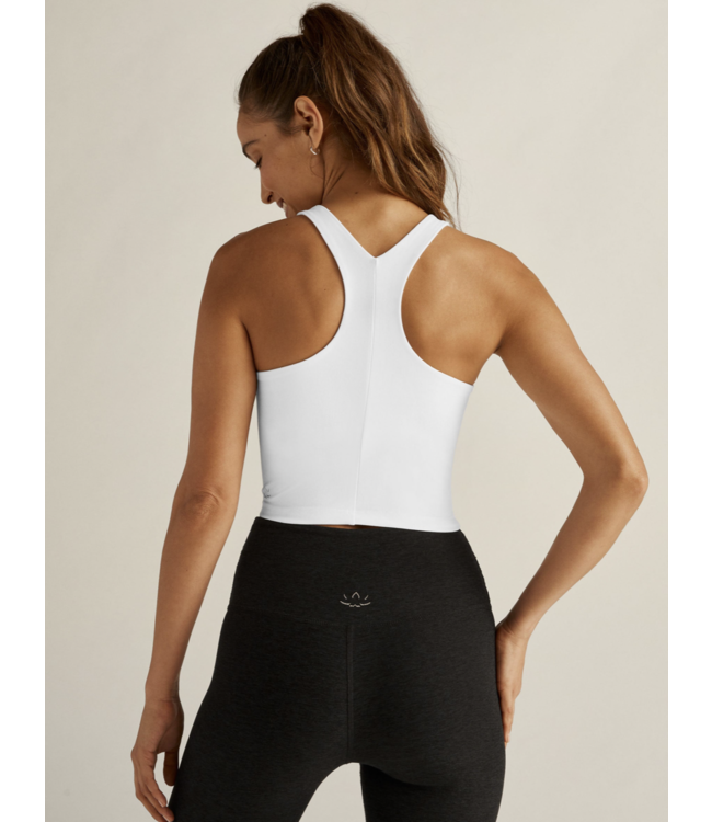 Spacedye Refocused Cropped Tank- Cloud White