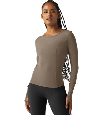 Beyond Yoga Powerbeyond Lite Airshield Long Sleeve Top- Dune