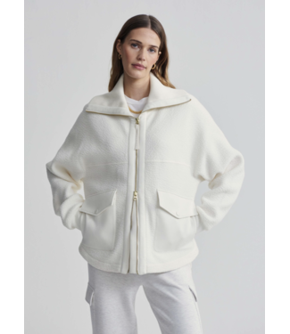 Varley Eleanor Patch Pocket Fleece- Egret