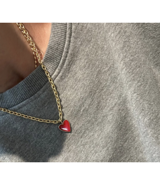 Alexa Leigh Red Heart Necklace
