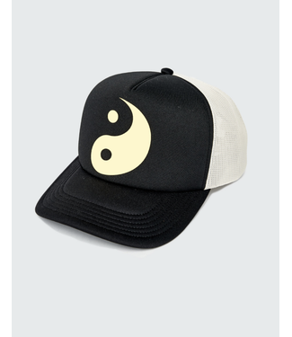 Spiritual Gangster Yin Yang Trucker Hat- Black/White