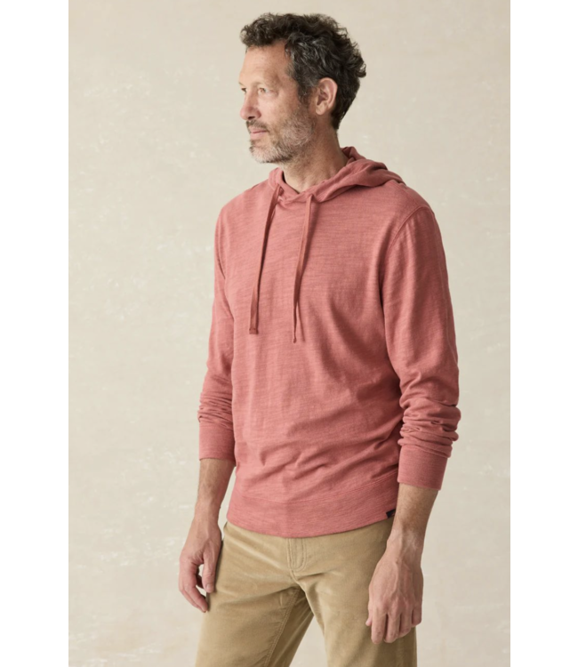 Sunwashed Slub Hoodie- Fall Red