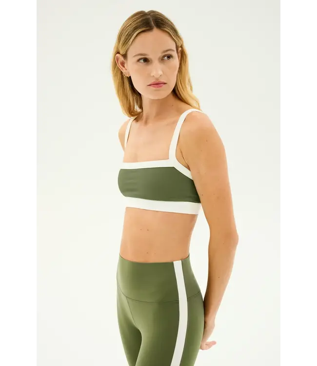 Monah Rigor Bra- Olive/White