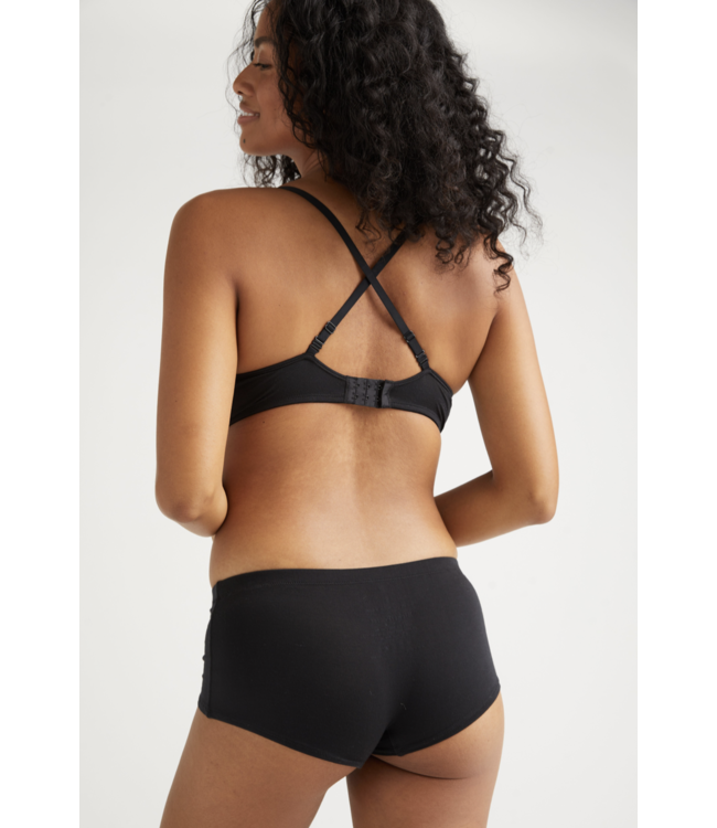 Stretch Lyocell Boyshort- Black