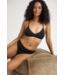 Stretch Lyocell Mid Rise Thong- Black