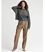 Relaxed Crop Long Sleeve Tee- Stretch Limo