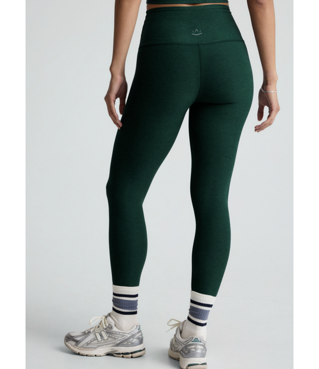 Spacedye Caught In The Midi High Waisted Legging- Dark Spruce Green Heather