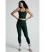 Spacedye Caught In The Midi High Waisted Legging- Dark Spruce Green Heather