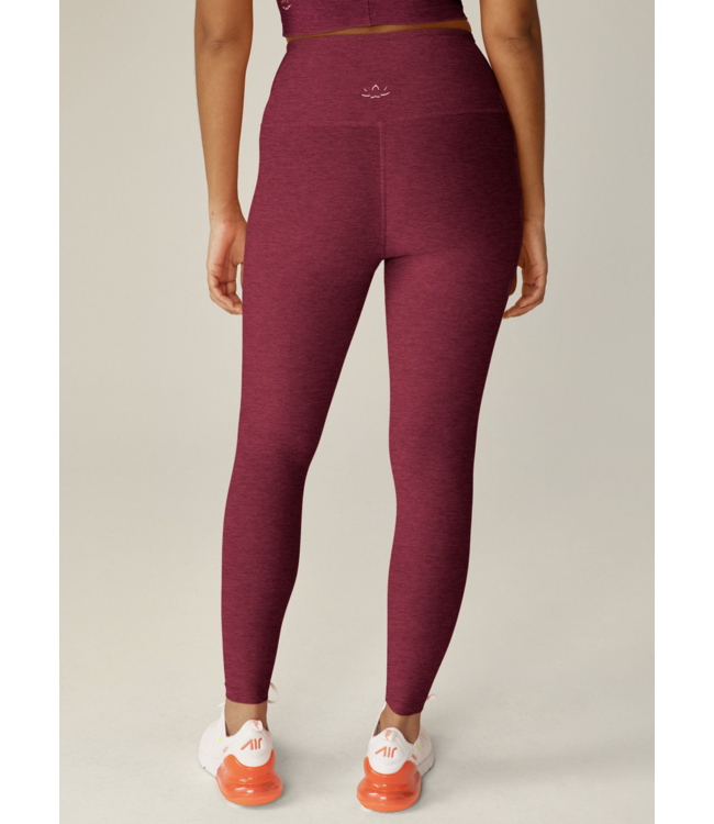 Spacedye Caught In The Midi High Waisted Legging- Bordeaux Heather