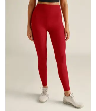 Beyond Yoga Spacedye Caught In The Midi HW Legging-Ruby Red Heather