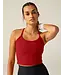 Spacedye Slim Racerback Cropped Tank- Ruby Red Heather