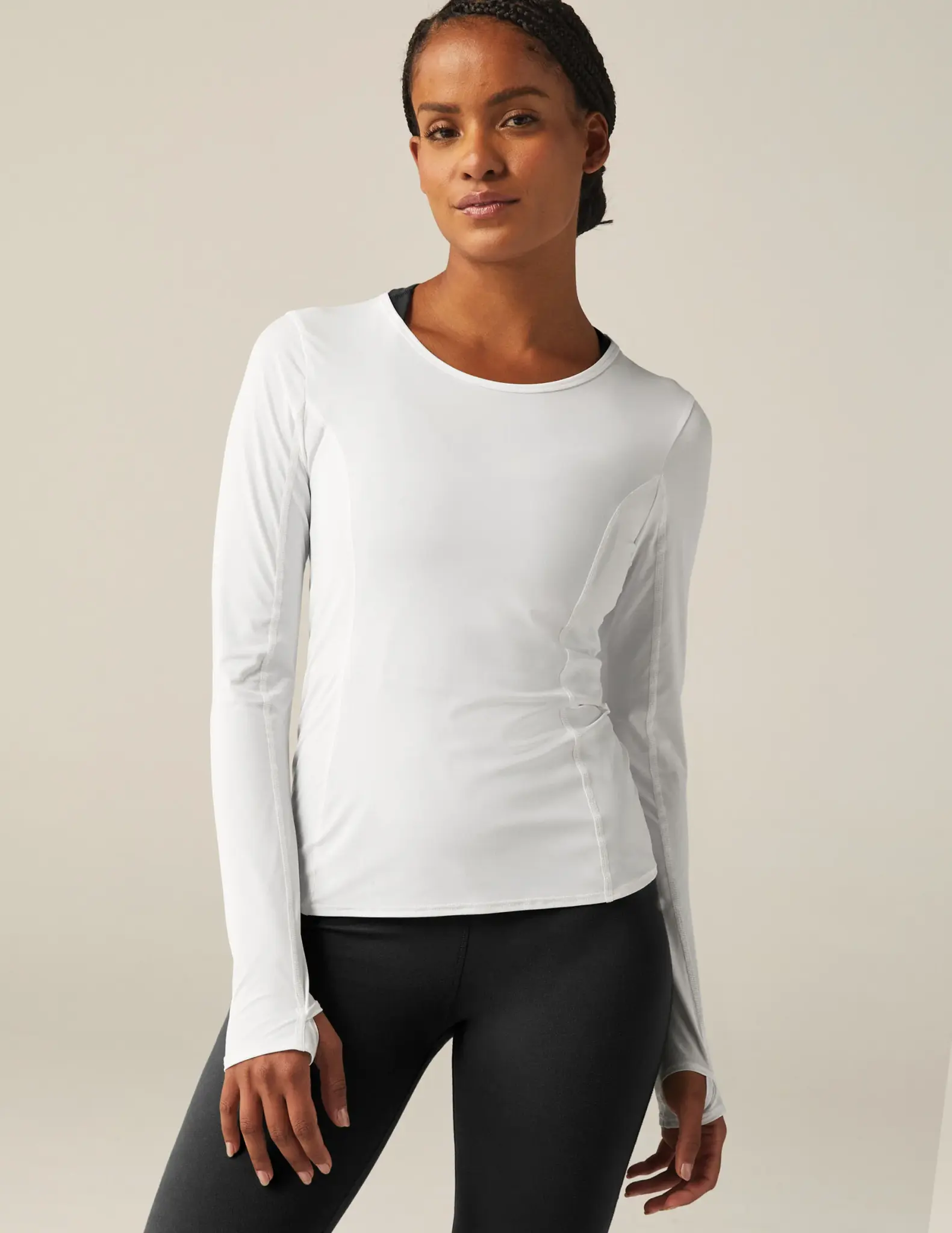 (取寄) ビヨンドヨガ レディース パワービヨンド ライト ロング スリーブ トップ Beyond Yoga women Powerbeyond Lite Airshield Long Sleeve Top Wine Powerbeyond Lite Airshield Long Sleeve Top- Lunar White