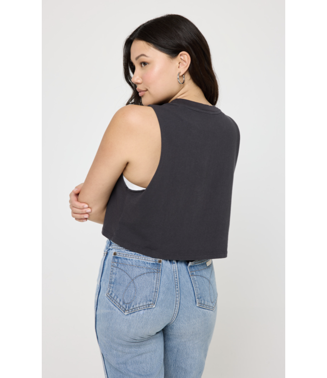 SG Bolt Callie Crop Tank- Vintage Black