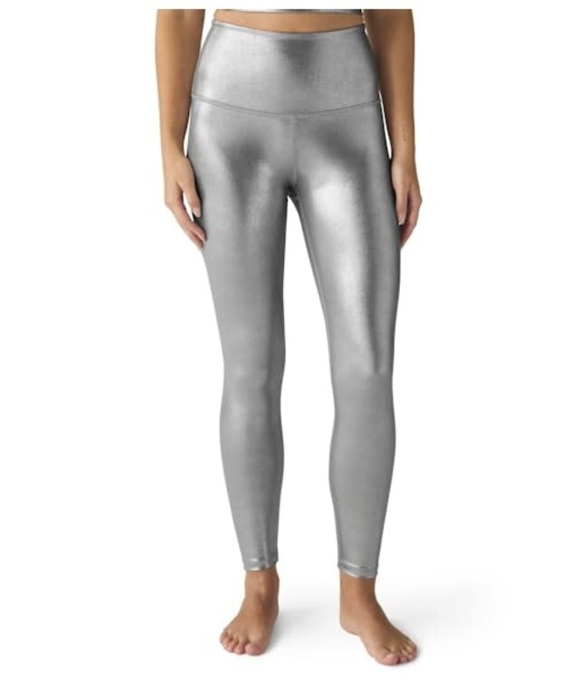 Caught In The Midi HW Legging- Liquid Silver